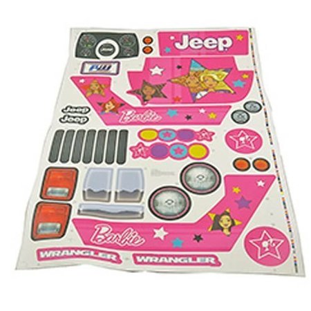 ILC Replacement for Power Wheels Ffr86 Barbie Jammin Jeep Label Sheet FOR Jeep (ffr86) FFR86 BARBIE JAMMIN JEEP LABEL SHEET FOR JEEP (FF